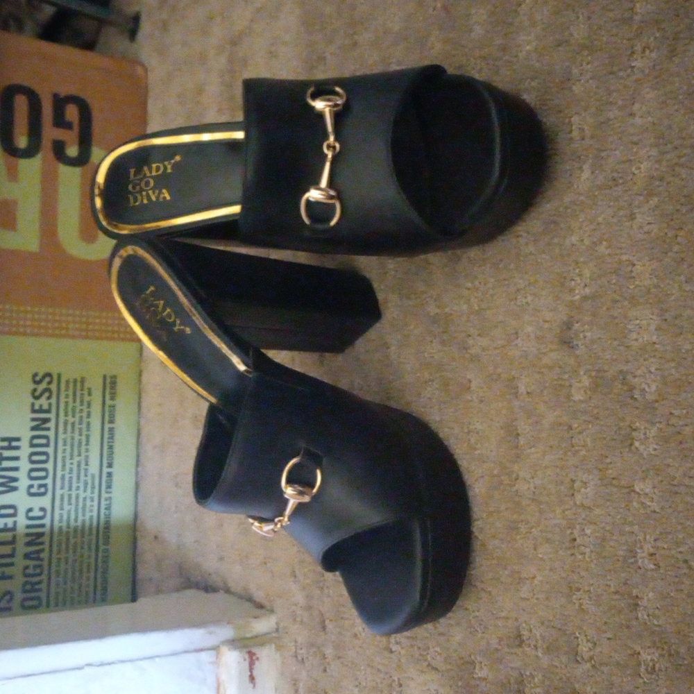 FAUX LEATHER Platform Mules